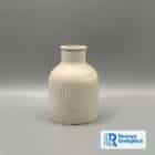 Vase aus Beton in Grau 10 cm hoch mit Rillenstruktur – handgemachte Deko von Ronnys Gießglück