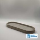 Großer ovaler Teller aus Beton in Grau 24 cm lang – handgemachte Deko von Ronnys Gießglück