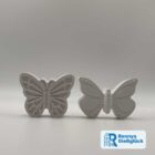 Zwei kleine Schmetterlinge aus weißem Gips – dekoratives Set Liora und Lina