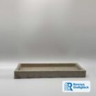 Eckiger Teller aus Beton in Grau 29,5 cm lang – handgemachte Deko von Ronnys Gießglück