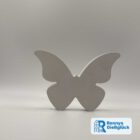 Schmetterling Deko aus Gips weiß handgegossen filigrane Figur