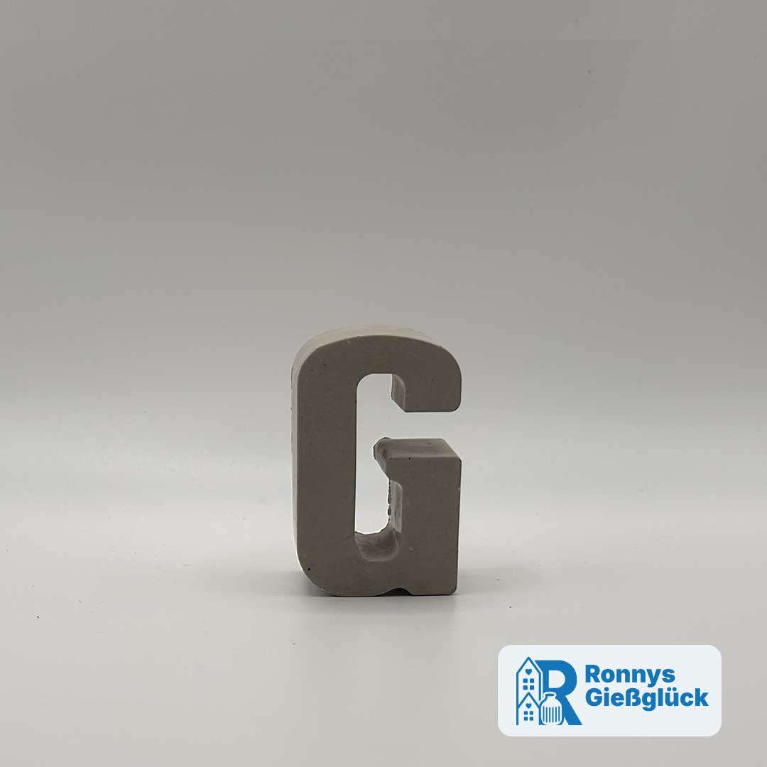 Beton Buchstabe G handgemacht Deko personalisierbar Ronnys Gießglück