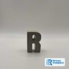 Beton Buchstabe R frontalansicht Deko