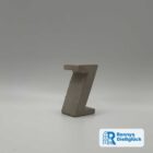 Beton Buchstabe Z in schräger Ansicht als Deko für personalisierte Namen wie Zoe oder Zara