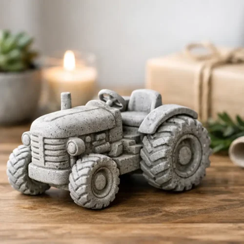 Traktor Deko aus Beton für Zuhause und Geschenk