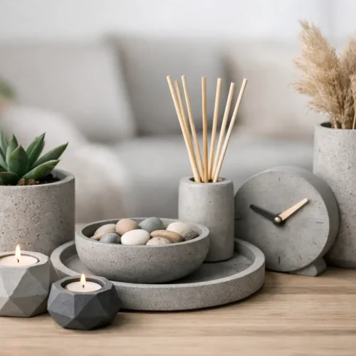 Trends bei Beton-Wohnaccessoires fürs Zuhause